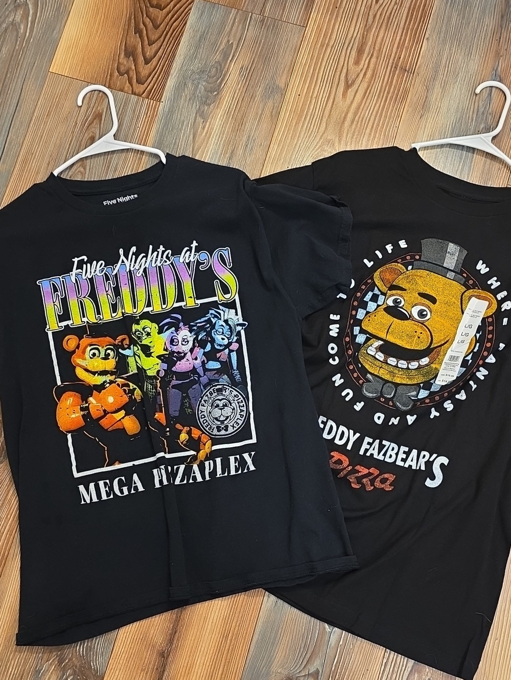 Mens Black Graphic T-Shirt BUNDLE DEAL - Freddy Fazbear